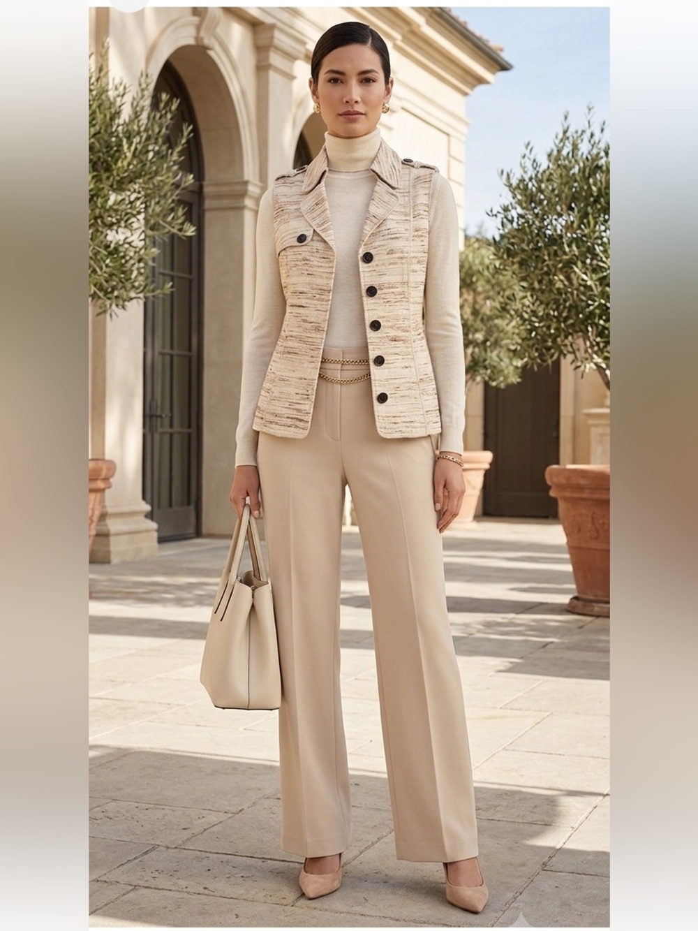 Worth New York textured silk knit Trench jacket